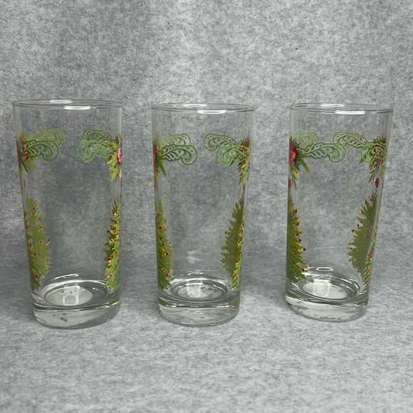 Pioneer Woman Holiday Cheer 16 Ounce Cooler Glasses Set of 3 Christmas Tree NWT - Picture 2 of 10